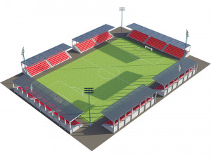 soccer football field Modelo 3D