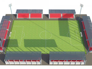 soccer football field 3D Model