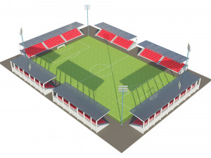 soccer football field Modelo 3D