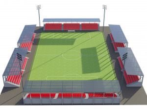 soccer football field Modelo 3D
