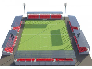 soccer football field 3D Model