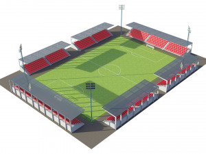 soccer football field Modelo 3D