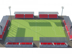 soccer football field Modelo 3D