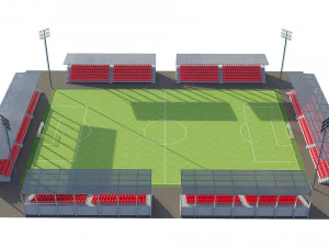 soccer football field 3D Model