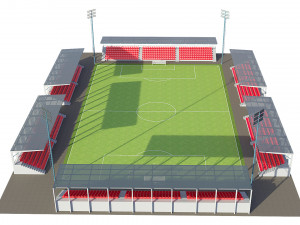 soccer football field Modelo 3D