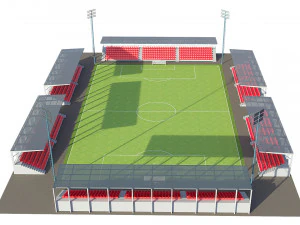 soccer football field 3D Model