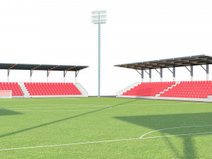 soccer football field Modelo 3D