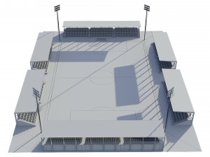 soccer football field Modelo 3D