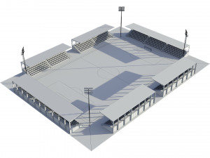 soccer football field Modelo 3D