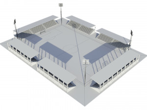 soccer football field Modelo 3D