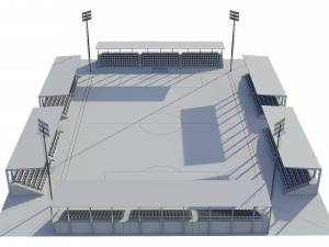 soccer football field Modelo 3D