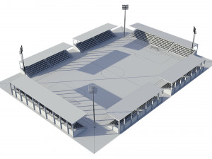soccer football field Modelo 3D