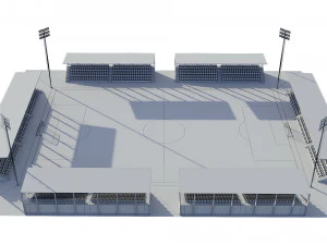 soccer football field 3D Model