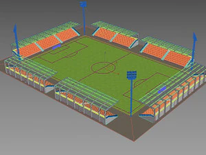 soccer football field 3D Model