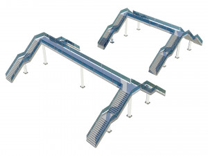 pedestrian bridge Modelo 3D