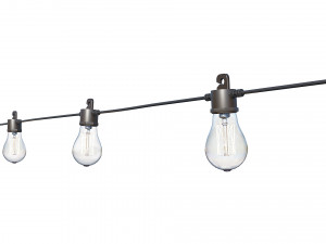 string lights edison lamps 3D Model