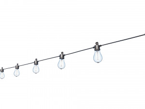 string lights edison lamps 3D Model