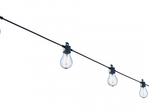 string lights edison lamps 3D Model