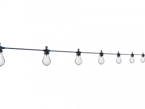 string lights edison lamps 3D Model