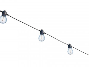 string lights edison lamps 3D Model