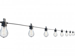 string lights edison lamps 3D Model