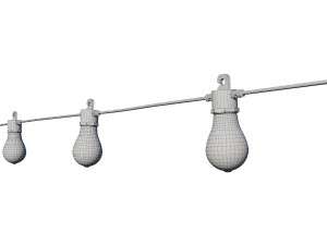 string lights edison lamps 3D Model