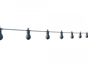 string lights edison lamps 3D Model