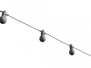 string lights edison lamps 3D Model