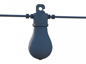 string lights edison lamps 3D Model