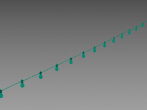 string lights edison lamps 3D Model