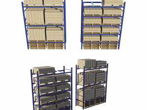 warehouse racking 3D Model
