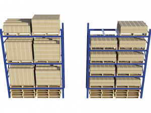 warehouse racking 3D-Modell