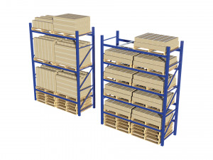 warehouse racking 3D-Modell