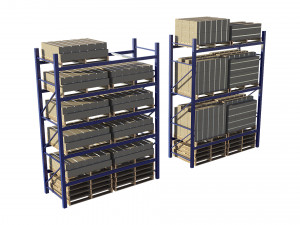 warehouse racking 3D-Modell