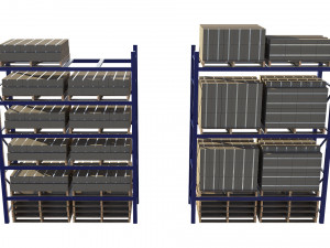 warehouse racking 3D-Modell