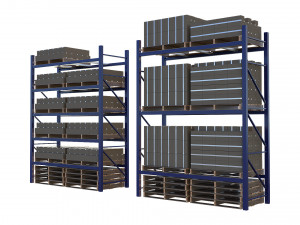 warehouse racking 3D-Modell