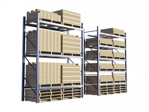 warehouse racking 3D-Modell