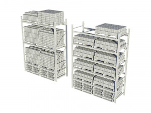 warehouse racking 3D-Modell