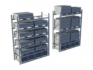 warehouse racking 3D-Modell