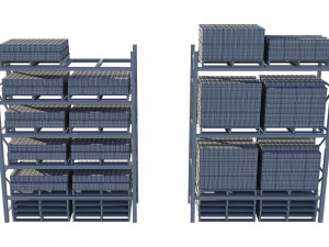 warehouse racking 3D-Modell