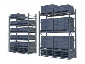 warehouse racking 3D-Modell