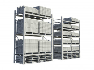 warehouse racking 3D-Modell