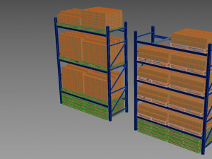 warehouse racking 3D-Modell