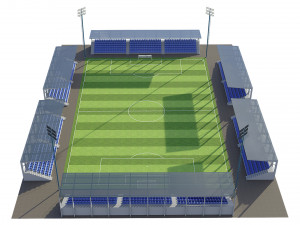 soccer football field Modello 3D