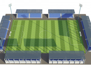 soccer football field Modello 3D