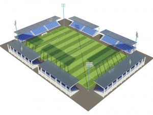 soccer football field Modello 3D