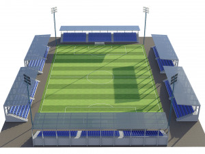 soccer football field Modello 3D