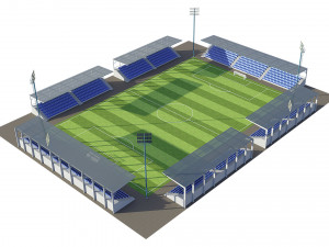 soccer football field Modello 3D