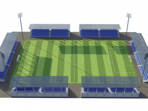 soccer football field Modello 3D