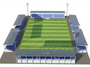 soccer football field Modello 3D